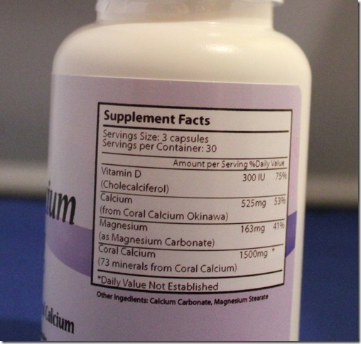Coral Calcium ingredients